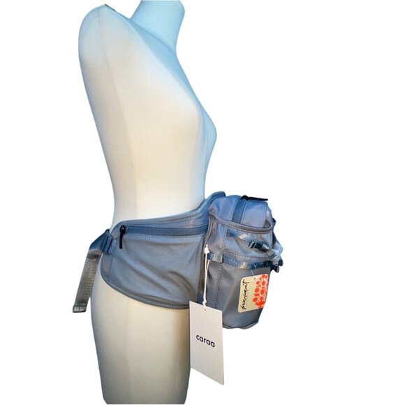 Caraa Sport Light Blue Nylon Multi-Pocket Adjustable Strap Utility Belt Bag - Ne - Picture 7 of 14